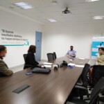 Camelia Vargas de Mestral, junto a su Tutor, el Dr. Lider Ayala Aguilera, Directivos del PUBIABM, Eduardo Borgognon Montero y Roberto Martínez López y Lic. Liz Mariela Centurión